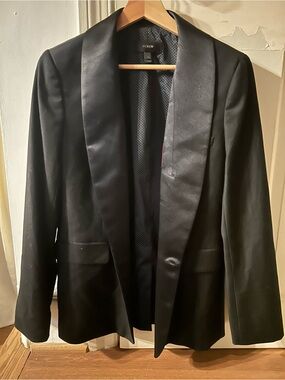 J. Crew Black Blazer/Tuxedo with Satin Collar